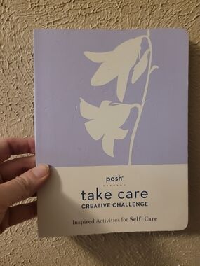 Posh lavender & cream Take Care activity book